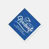 20XXの卒業クラスあなたの学校の色のカスタム スタンダードカクテルナプキン (角)