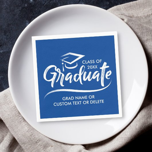 20XXの卒業クラスあなたの学校の色のカスタム スタンダードカクテルナプキン