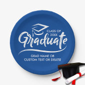 20XXの卒業クラスあなたの学校の色のカスタム ペーパープレート