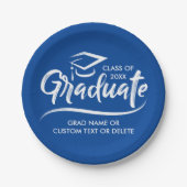20XXの卒業クラスあなたの学校の色のカスタム ペーパープレート (正面)