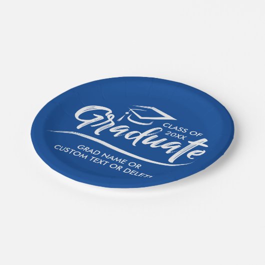 20XXの卒業クラスあなたの学校の色のカスタム ペーパープレート (アングル)
