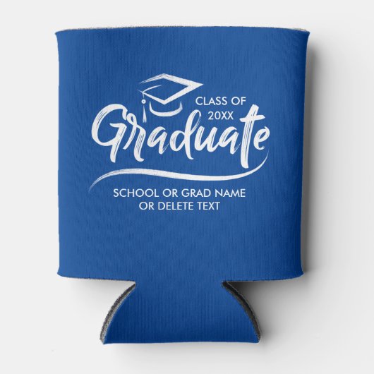 20XXの卒業クラスあなたの学校の色のカスタム 缶クーラー (正面)