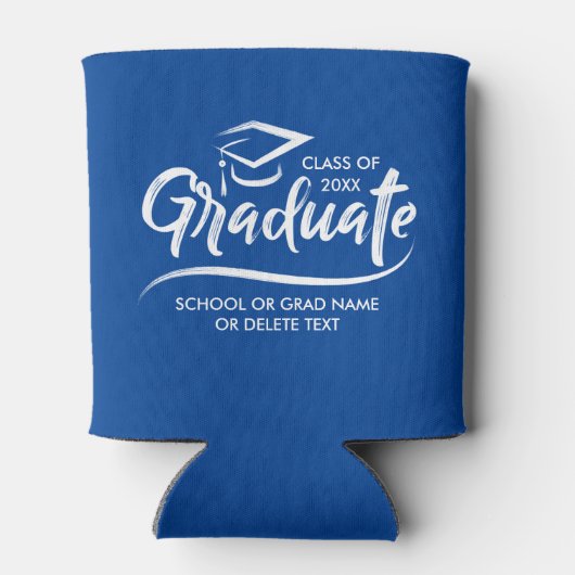 20XXの卒業クラスあなたの学校の色のカスタム 缶クーラー (裏面)