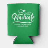 20XXの卒業クラスあなたの学校の色のカスタム 缶クーラー (正面)