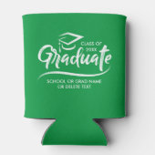 20XXの卒業クラスあなたの学校の色のカスタム 缶クーラー (裏面)