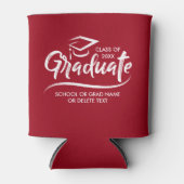 20XXの卒業クラスあなたの学校の色のカスタム 缶クーラー (正面)