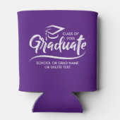 20XXの卒業クラスあなたの学校の色のカスタム 缶クーラー (裏面)