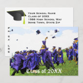 20XXの卒業クラス 招待状 (正面/裏面)