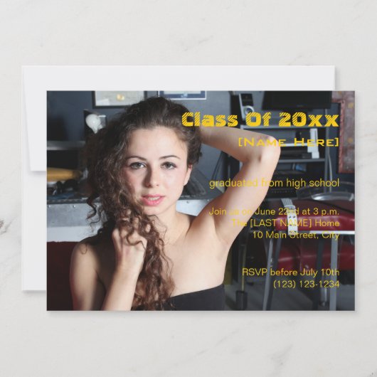 20xxの卒業クラス 招待状 (正面)