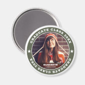 20XXの大学院の卒業写真 マグネット (正面/裏面)