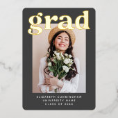20XXの大学院モダン写真卒業 箔シーズンカード (正面)