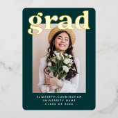 20XXの大学院モダン写真卒業 箔シーズンカード (正面)