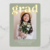 20XXの大学院モダン写真卒業 箔シーズンカード (正面)