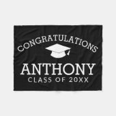 20xxの大学院生おめでとうございますモダン- フリースブランケット (正面(横))