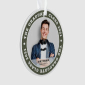 20XXの大学院生の卒業写真 オーナメント (正面)