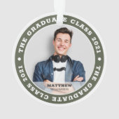 20XXの大学院生の卒業写真 オーナメント (裏面)