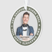 20XXの大学院生の卒業写真 オーナメント (正面)