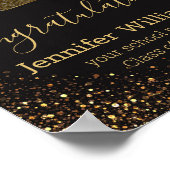 20xxの大学院金ゴールドハットブラックスタイリッシュ・シック ポスター (角)