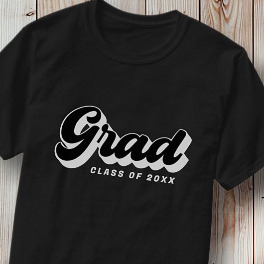 20XXのGradクラスのレトロヴィンテージシンプルスクリプト Tシャツ