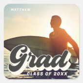 20XXのGrad Classレトロヴィンテージシンプル写真 スクエアシール (正面)