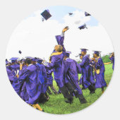 20XXアフリカ系アメリカ人写真卒業クラス ラウンドシール (正面)