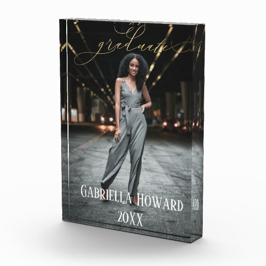 20XXエレガント写真アクリルブロックのクラス フォトブロック (右)