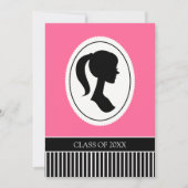 20XXカスタマイズ可能な卒業発表 招待状 (正面)