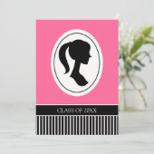 20XXカスタマイズ可能な卒業発表 招待状 (スタンド正面)