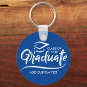 20XXクラスあなたの学校の色の卒業カスタム キーホルダー (正面)