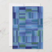 20XXクラスのカラーブロックとストライプブルーフォト 招待状 (裏面)