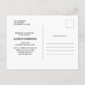 20XXクラスのモダン写真卒業 案内ポストカード (裏面)