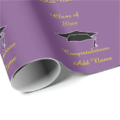 20xxクラスの卒業パーソナライズされたギフトラップ ラッピングペーパー (ロールコーナー)