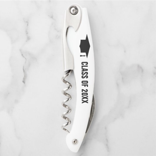 20XXクラスの卒業式パーティワインボトルオープナー ソムリエナイフ (正面)
