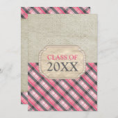 20XXクラスの卒業発表 招待状 (正面/裏面)