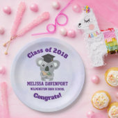 20xxクラスのCongrat Koala Bear卒業式キャップ ペーパープレート (パーティー)