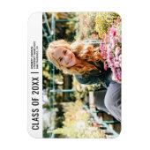 20XXクラスモダンミニマル写真卒業 マグネット (縦)