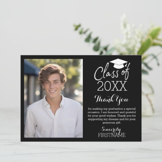 20XXクラス卒業ありがとうございました写真 カード (スタンド正面)