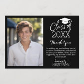 20XXクラス卒業ありがとうございました写真 カード (正面)