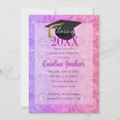 20XXクラス卒業ピンクと紫 招待状 (正面)