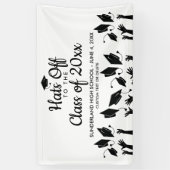 20XXクラス学校名卒業パーティーのサイン 横断幕 (縦)