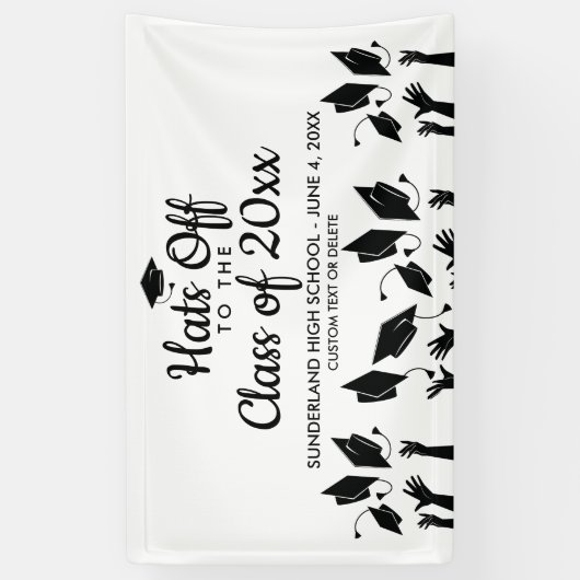 20XXクラス学校名卒業パーティーのサイン 横断幕 (縦)
