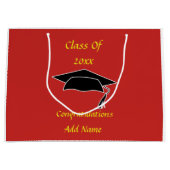 20xxクラス赤カスタム金ゴールド抱き枕 ラージペーパーバッグ (正面)