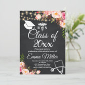 20XXクラス – エレガント看護学校卒業 招待状 (スタンド正面)