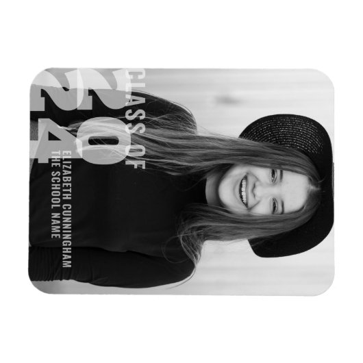 20XXクラス |写真卒業のお知らせ マグネット (横)