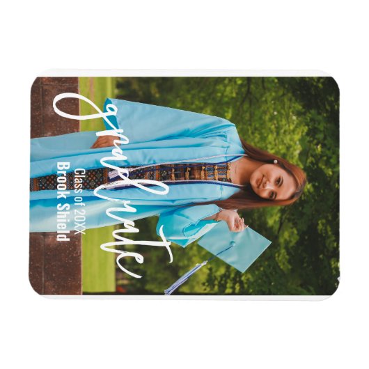 20xxクラス |卒業パーソナライズされた写真 マグネット (横)