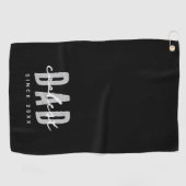 20XXクールパパ以モダン降のシンプル名門私立校風の ゴルフタオル (横)