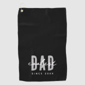 20XXクールパパ以モダン降のシンプル名門私立校風の ゴルフタオル (正面)