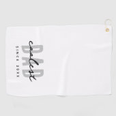 20XXクールパパ以モダン降のシンプル名門私立校風の ゴルフタオル (横)