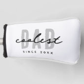 20XXクールパパ以モダン降のシンプル名門私立校風の ゴルフヘッドカバー (正面)