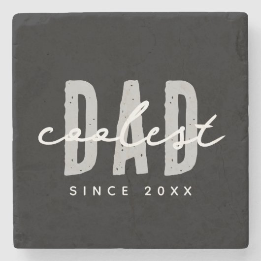 20XXクールパパ以モダン降のシンプル名門私立校風の ストーンコースター (正面)